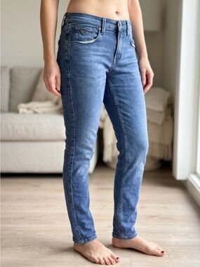 Y2K Guess Denim 2000s Jeans Slim Fit Medium Wash Slim Fit Size 31 x 34